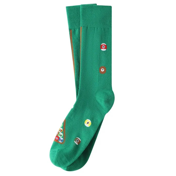 Men's Billiards Game Novelty Socks