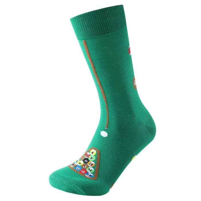 Men's Billiards Game Novelty Socks