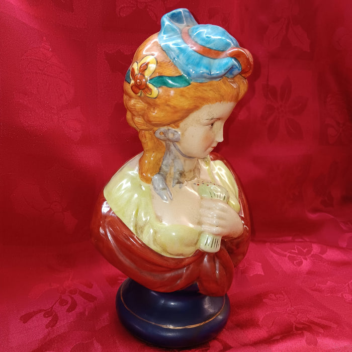 Mid 20th Century Ceramic French Lady Bust-Jantiques LLC.