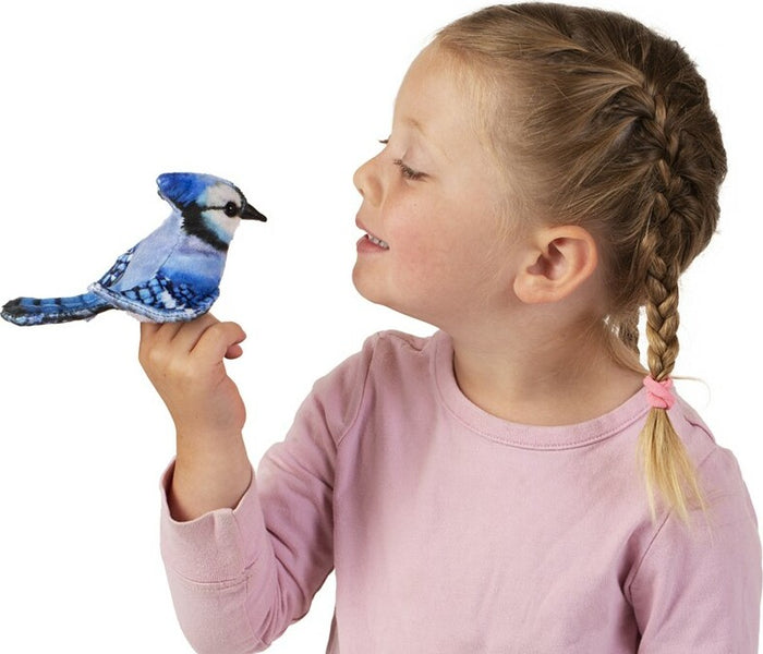 Mini Jay, Blue Finger Puppet