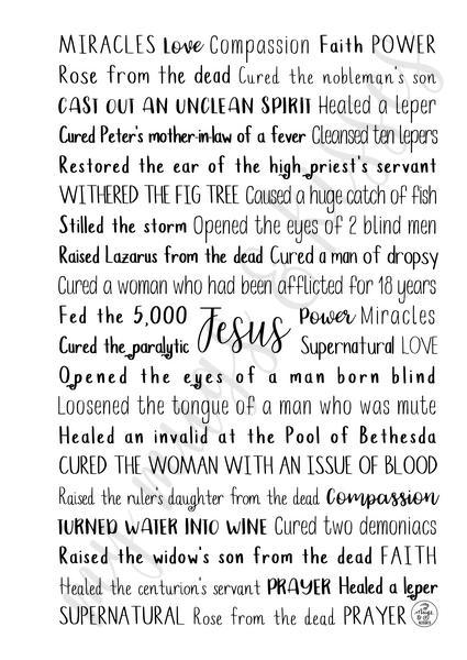 Miracles of Jesus Spiral Notebook