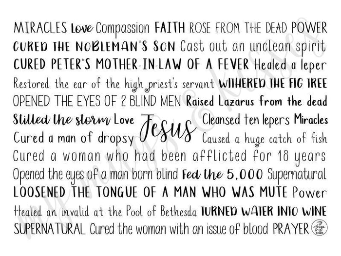 Miracles of Jesus Tumbler