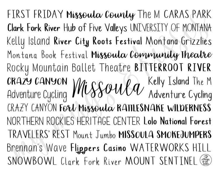 Missoula, MT Digital Download