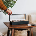 Modern Clip Watch Box Black 6 Slot