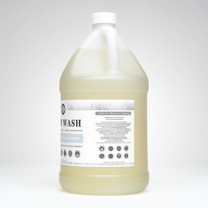 Rustic Strength, Body Wash, 128oz Plastic, Unscented, Side View Right