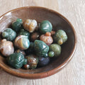 Moss Agate Acorn Pocket Stone
