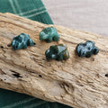 Moss Agate Frog Pocket Stones