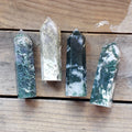 Moss Agate Obelisks
