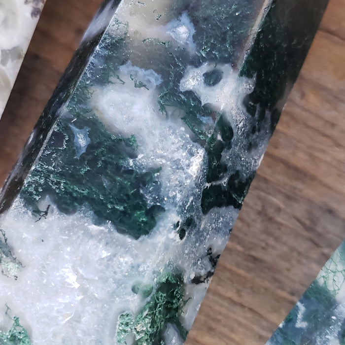 Moss Agate Obelisks
