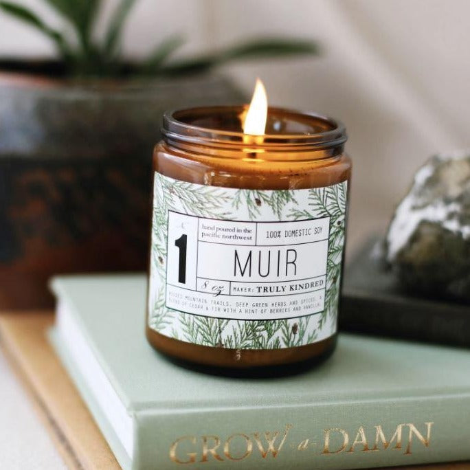 "Muir" Cedar, Fir, Berries, & Vanilla 8oz. Soy Candle