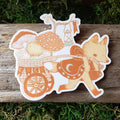 Mushroom Fox Forager Vinyl Sticker