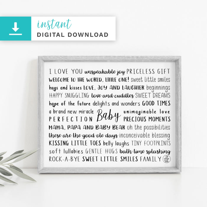 New Baby Digital Download
