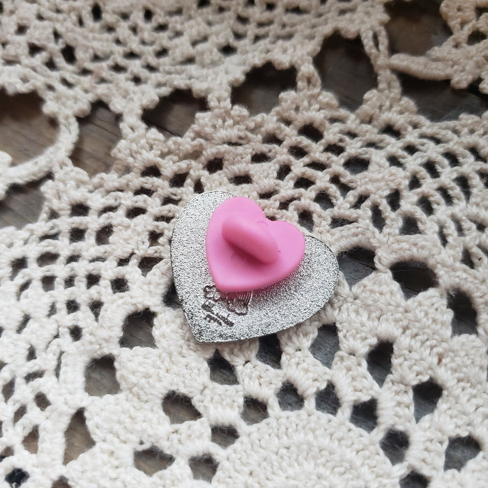 Non-binary Heart Enamel Pin