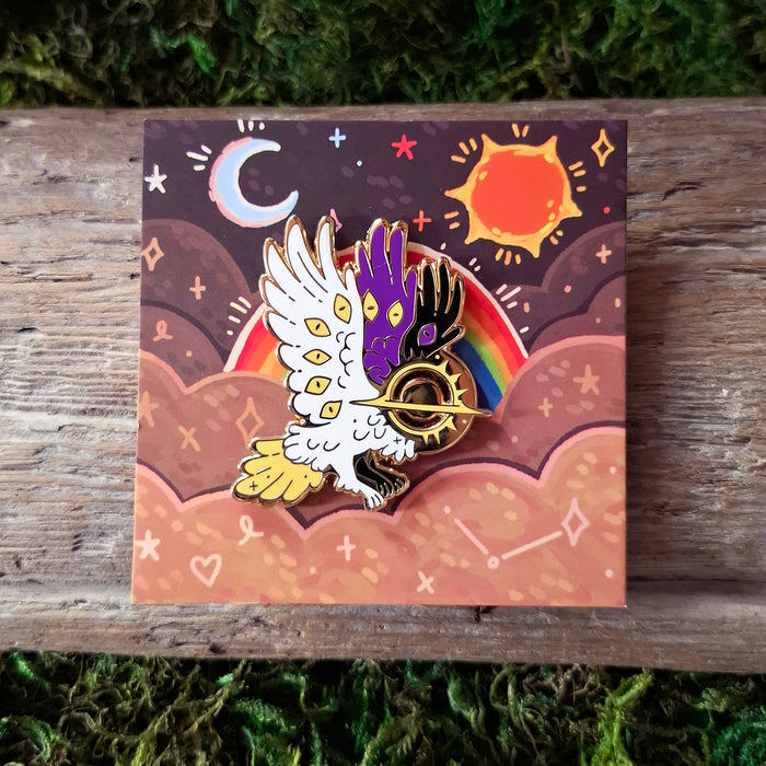 Nonbinary Angel Enamel Pin