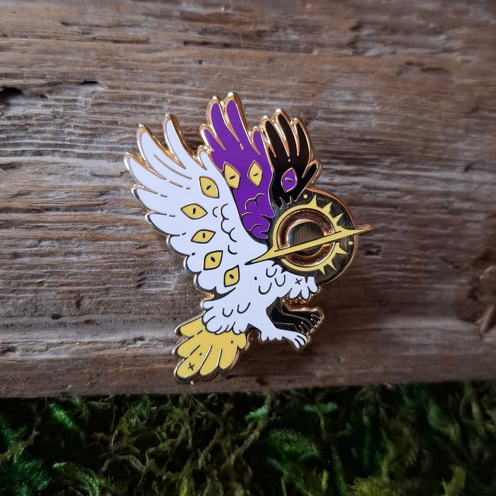 Nonbinary Angel Enamel Pin