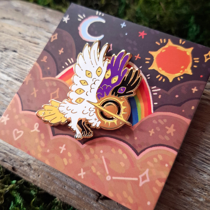 Nonbinary Angel Enamel Pin
