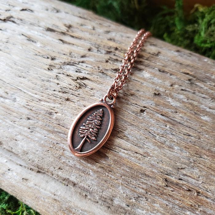 "Not All Those Who Wander Are Lost" Copper Necklace