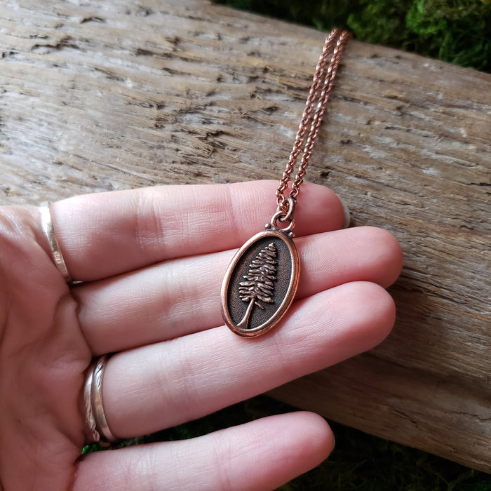 "Not All Those Who Wander Are Lost" Copper Necklace