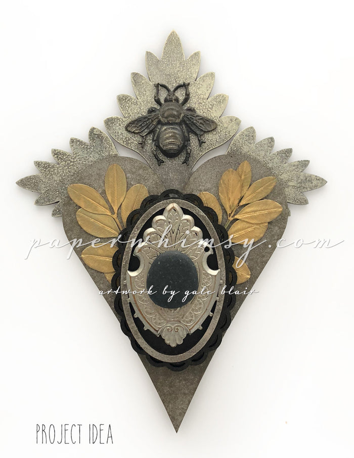 Odd Heart Medallion No.1 - paperwhimsy