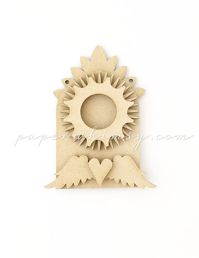 Odd Ornament - Cog & Wings - paperwhimsy