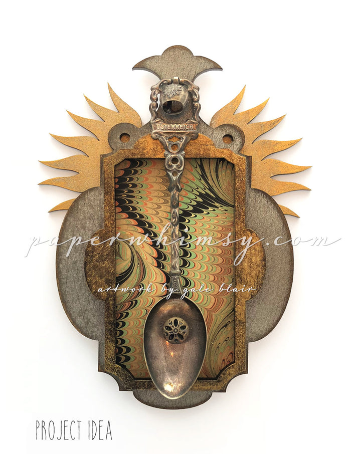 Odd Winged Medallion No.1 - paperwhimsy