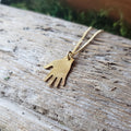 Open Hand Brass Pendant