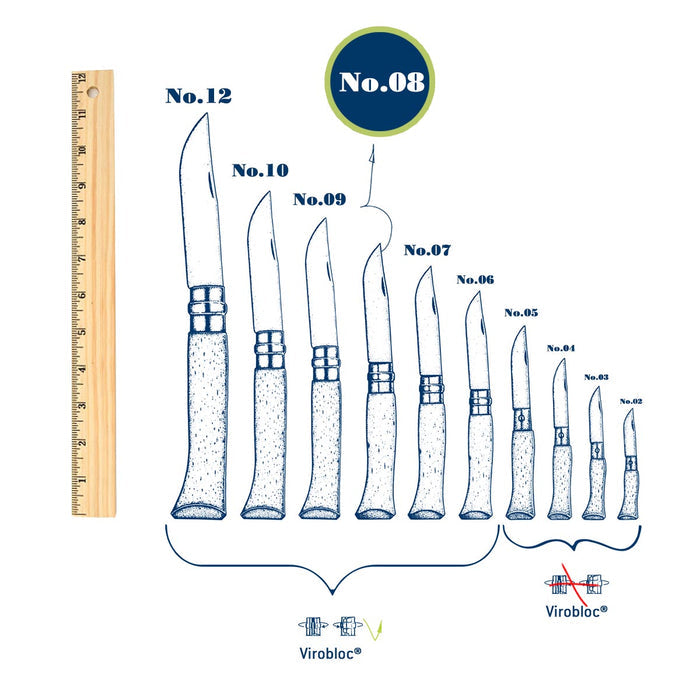 Opinel Folding Pocket Knife No. 6 - 9 (stainless steel)