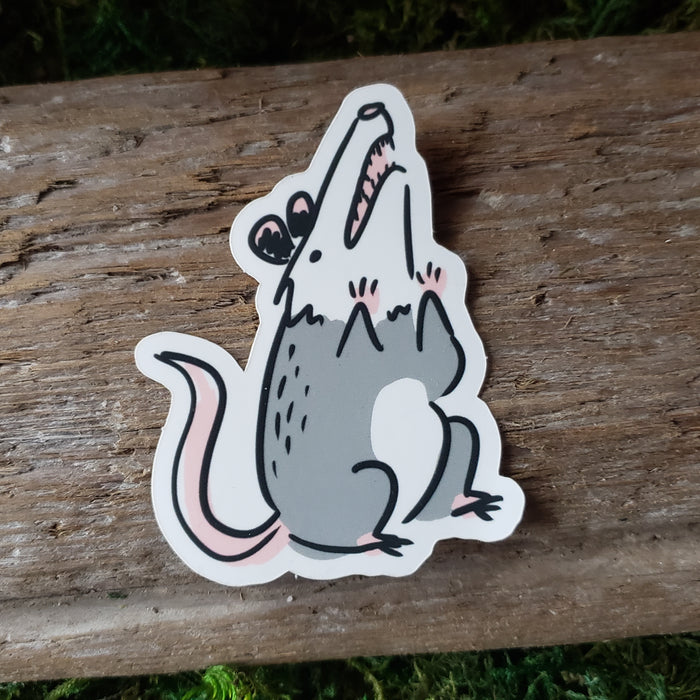 Opossum in Crisis Vinyl Sticker