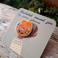 Orange Cat Nap Enamel Pin