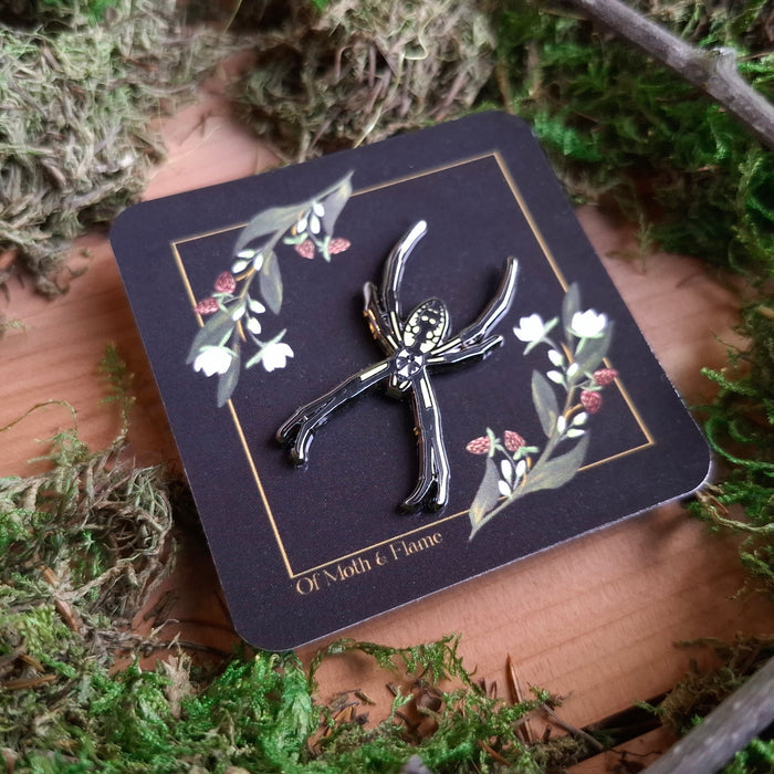 Orb Weaver Spider Enamel Pin