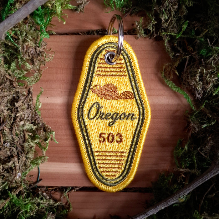 Oregon 503 Embroidered Keychain