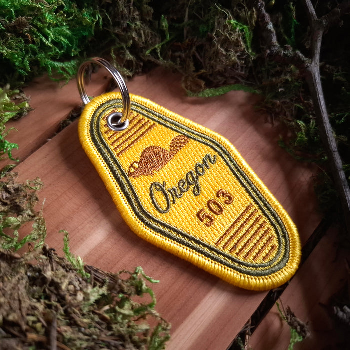 Oregon 503 Embroidered Keychain