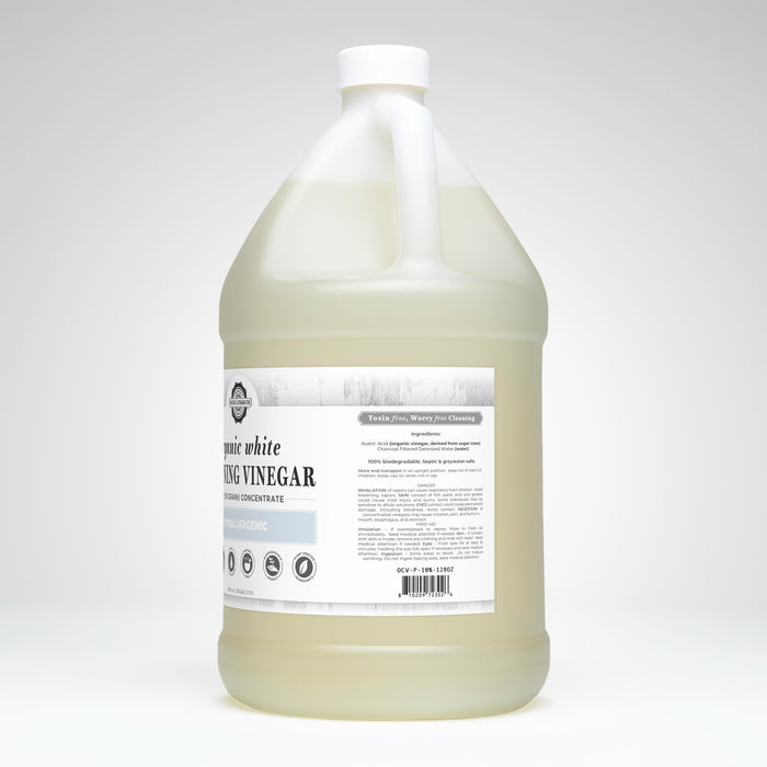 Rustic Strength, Organic White Cleaning Vinegar Concentrate | 10% (100 grain),128 oz Plastic, Unscented