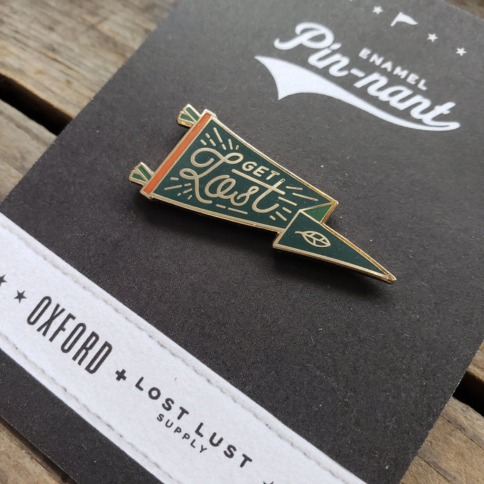 Oxford Pennant "Get Lost" Enamel Pin