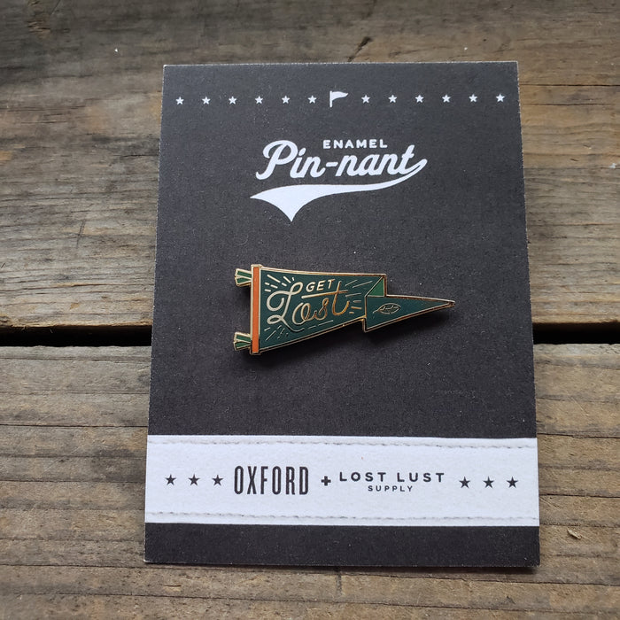 Oxford Pennant "Get Lost" Enamel Pin