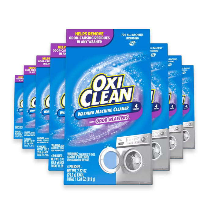 OxiClean Washing Machine Cleaner with Odor Blasters 11.28 oz - 4 Ct - 8 Pack