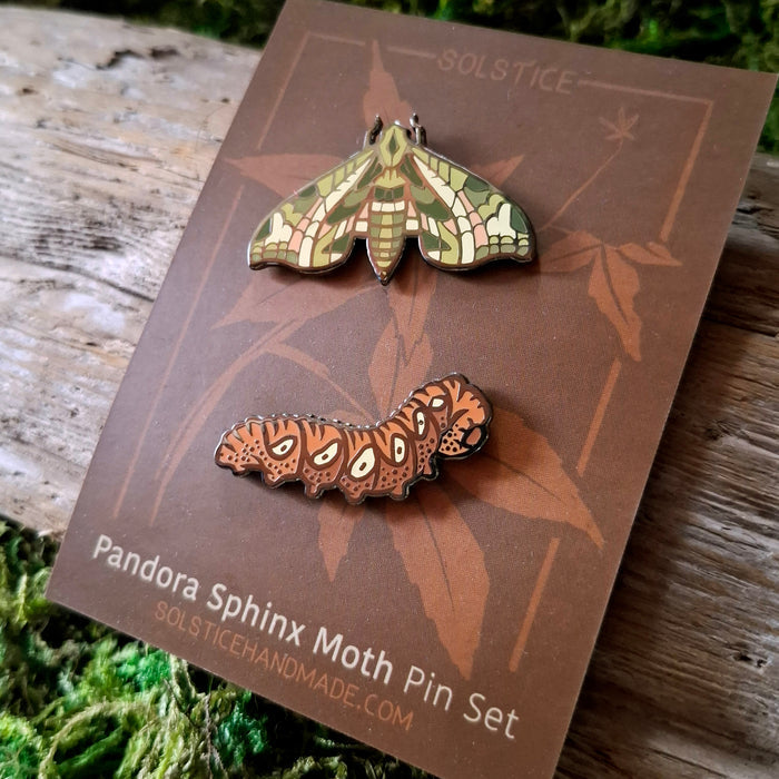 Pandora Sphinx Moth Pin Set