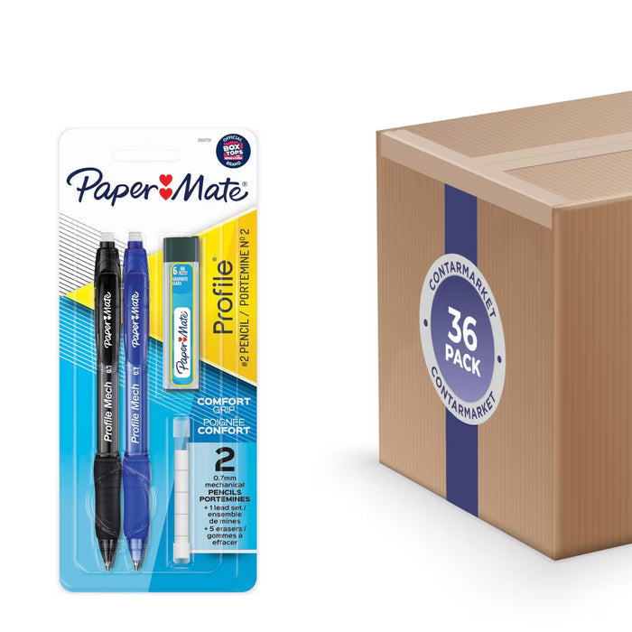 Paper Mate Profile Mech 0.7 mm HB #2 Mechanical Pencils - 2 Ct - 36 Pack