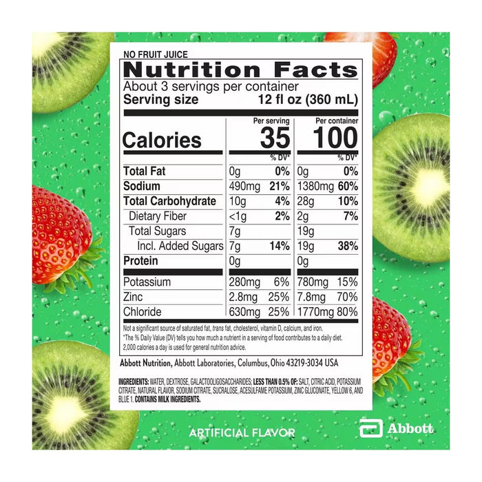 Pedialyte AdvancedCare Plus Kiwi Berry Electrolyte Solution - 33.8 oz - 4 Pack