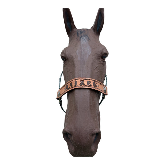 PERSONALIZED black and white Cow print nylon horse halter
