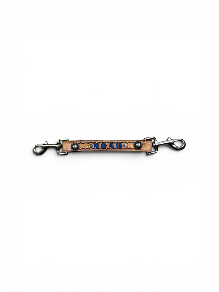 Personalized  goat or sheep halter hand hold blue