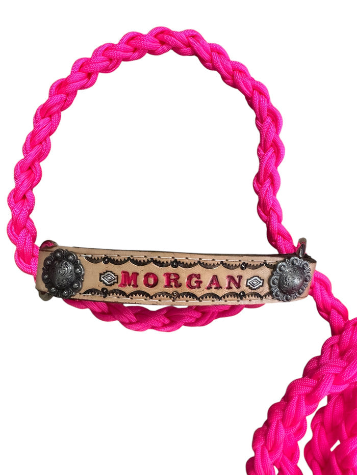 Personalized sheep, lamb, or goat halter pink