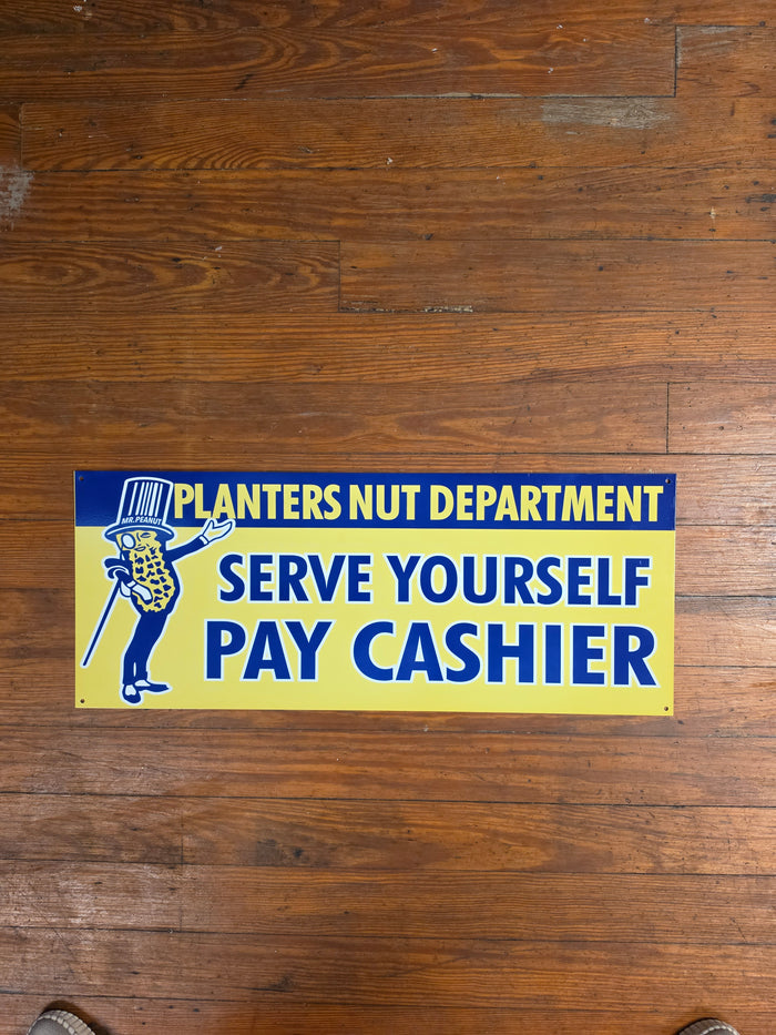 Planters Nut Department Powder coated metal sign