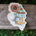 Poppy Fox Vinyl Sticker