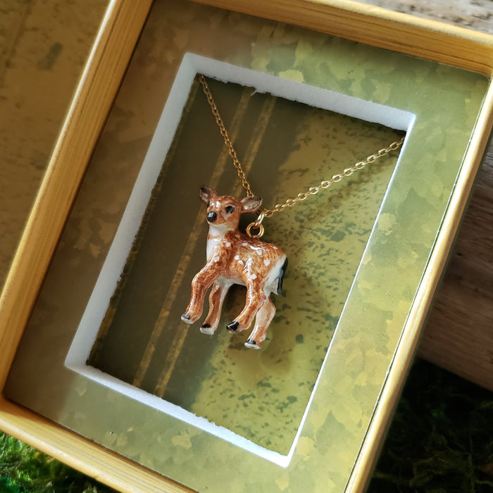 Porcelain Fawn Pendant