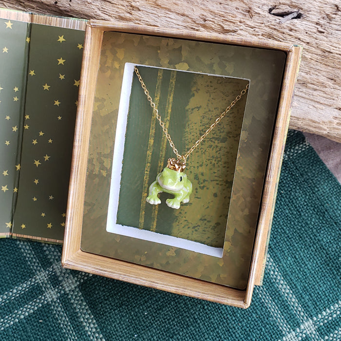 Porcelain Frog Prince Pendant