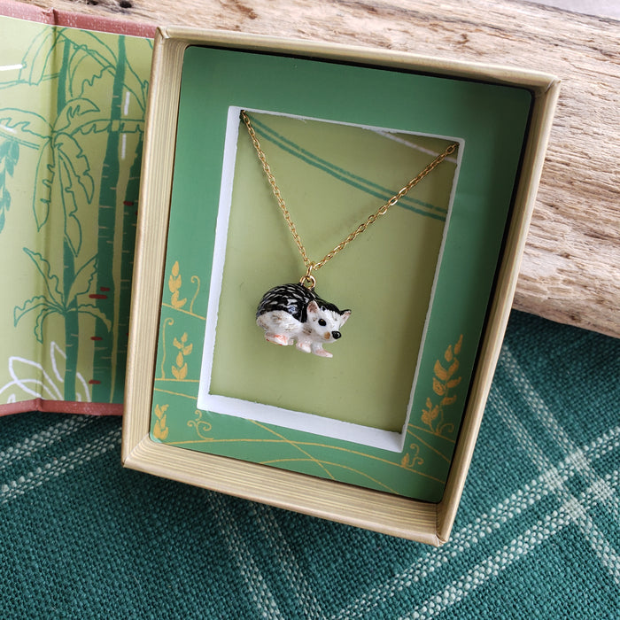 Porcelain Hedgehog Pendant