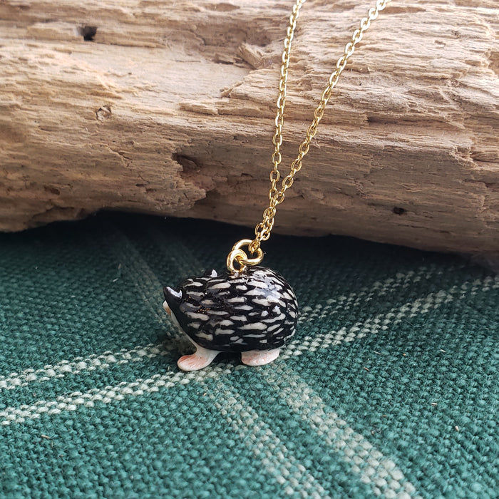 Porcelain Hedgehog Pendant