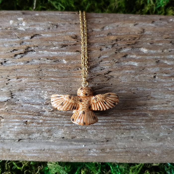 Porcelain Owl Pendant