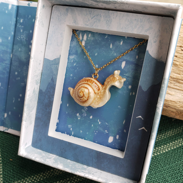 Porcelain Snail Pendant